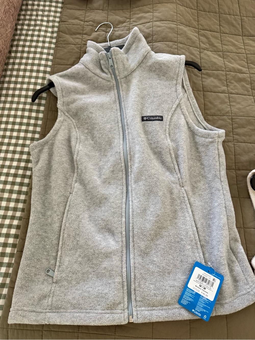 Columbia Women’s ' Light Gray Fleece Vest - Cozy Layering